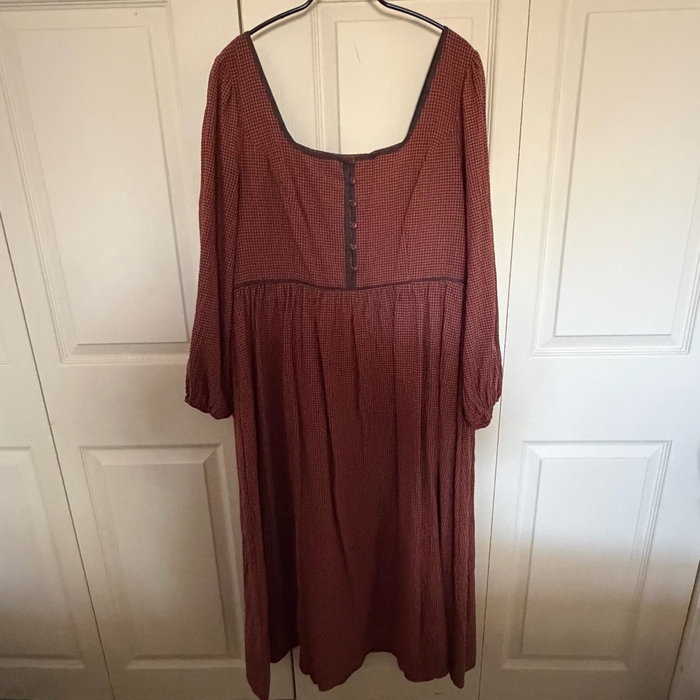 Neuflora Estella Dress - Red Checkered Holiday Dress